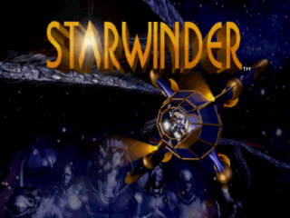 Starwinder the Ultimate Space Race title screen for Playstation